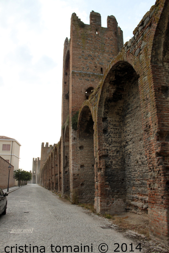 le mura all'interno di Montagnana